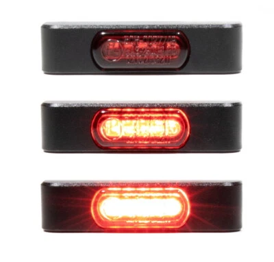 Mini Rücklicht Bremslicht LED SMD Alu ECE Schwarz Micro Chopper Custom Universal - Bild 1 von 4