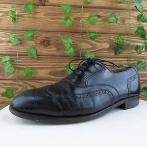 Johnston & Murphy Sz 11.5 Brogue Black Leather Men Lace Up Optima Narrow (C, B) - Picture 1 of 12