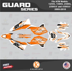 Graphics Kit for KTM 125SX 150SX and 250SX (2008-2010) Guard - ORANGE-SHIFT - Picture 1 of 6