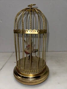 Antiker Automat Singvogel im Käfig Mechanisch Reuge Musik. Funktioniert - Bild 1 von 10