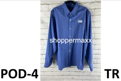 Cutter & Buck Men's Button Down Long Sleeve Formal Shirt, Blue, Large - Image 1 of 4