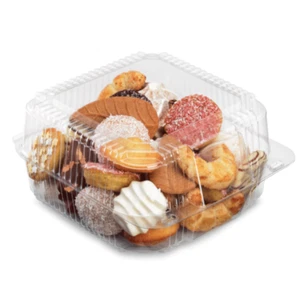 200 Stk Kuchenbehälter PET 164x148x103 mm Kuchenbox Plastik Einweg - Bild 1 von 1