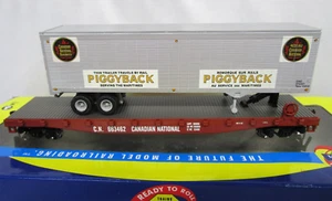 Athearn HO Scale CN Canadian National 50' Flat & 40' CNZ Piggyback Trailer NOS - Picture 1 of 7