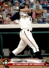 2006 New York-Penn League Top Prospects #23 Mark Hamilton Bellaire Texas TX Card