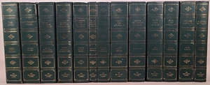 Lot de 13 volumes disques rigides verts et or décoration / mise en scène - Photo 1/7