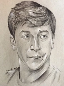 Skyler Gisondo Original Pencil Drawing . Fan-ART A4 Santa Clarita Diet Eric - Picture 1 of 6