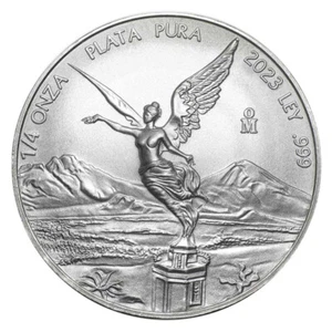 2023 Silver Mexican Libertad Onza 1/4 oz Brilliant Uncirculated - Picture 1 of 1
