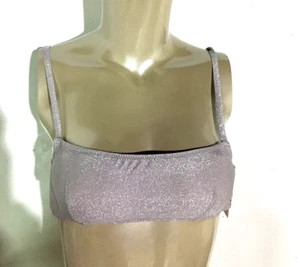 Victoria's Secret Swim Bandeau Bikini Top Women's Sz. Small Lilac Metallic NWT - Picture 1 of 6