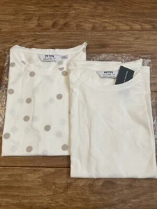 dorothy perkins petite 8 T-Shirt (2 -Pack) NEW WITH TAGS - Picture 1 of 5