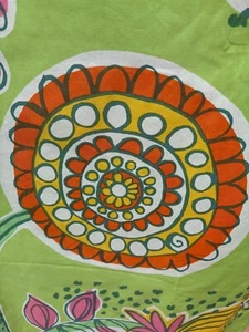 Marimekko "Kissanminttu"/Mantel. Verde, amarillo, naranja, color 620. 53x95" - Imagen 1 de 3