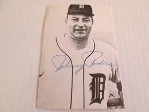 1968 Johnny Podres Autograph Detroit Tigers Team issue Photo w/COA - Picture 1 of 1