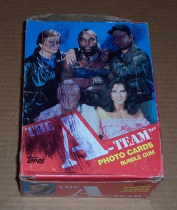 Topps 1983 the A-Team Wax Box 36 Factory Sealed Packs Mr-T George Peppard - Picture 1 of 7