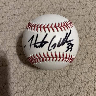 Hunter Gaddis Signed Autographed Game Used Major League Baseball GUARDIANS  - Image 1 of 3