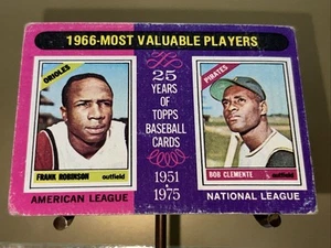 1975 Topps #204 '66 MVP's F. Robinson HOF, Clemente HOF Fair - Picture 1 of 6