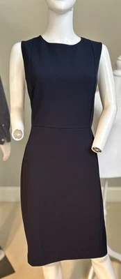 Calvin Klein Women’s Scuba Sheath Dress Navy Blue Size 16 Knee Length Stretch - Image 1 of 4