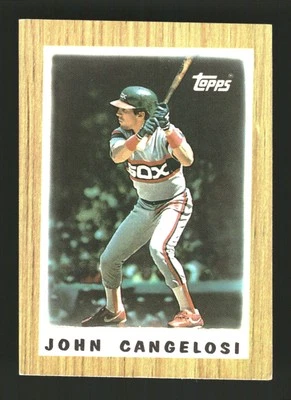 John Cangelosi 1987 Topps Major League Leaders Minis #49 Chicago White Sox - Image 1 of 2