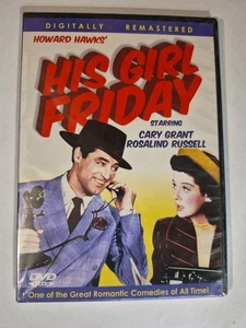 His Girl Friday DVD Slim Case B&W Cary Grant Rosalind Russell Ralph Bellamy NEW - Picture 1 of 2