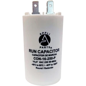 Appli Parts Run Capacitor for electric motors 16 Mfd uF (microfarads) 250VAC Pla - Picture 1 of 8
