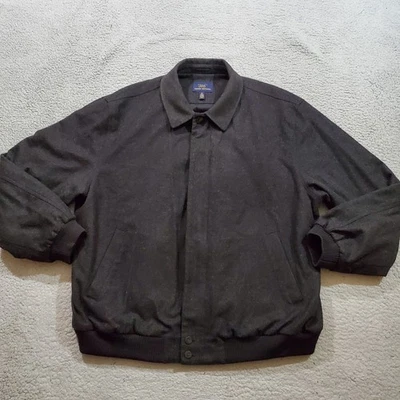 Brooks Brothers Coat Jacket Mens Extra Large Gray Wool Cashmere Zip Button - Image 1 of 4