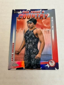 2024 TOPPS CHROME US OLYMPICS KATIE GRIMES 54/76 FOR PRIDE & COUNTRY FLAG SP CS1 - Picture 1 of 2
