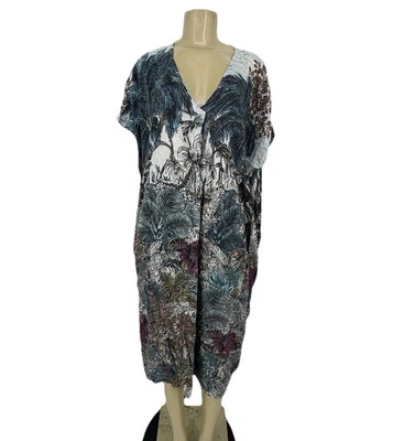 Tommy Bahama Talla S\M Mujer Estampado Selva Caftán Natación Encubrimiento G8 Foto 1 de 4