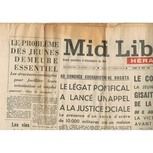 MIDI-LIBRE 20 Août 1968 PETERS bloqué dans le GOUFFRE BERGER et DEVILLE Accident - Picture 1 of 1