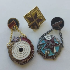 Soviet Russian Badge Medal Pin, EXCELLENT SHOOTING RKKA,,Lot 3 PCS.REPLICA . - Picture 1 of 10