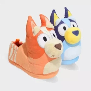 Bluey & Bingo 3D Head Slippers - Blue/Orange Size 13-1 - Picture 1 of 2