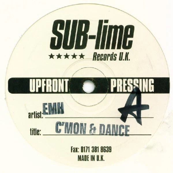 EMH - C'Mon & Dance - UK Test Pressing Vinyl - 1998 - Sub-Lime - Image 1 of 1