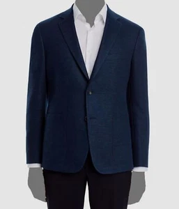 Bloomingdale's Men's Blue Regular Jersey Unstructured Sport Coat Jacket Size 42R - Picture 1 of 3