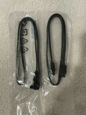 SATA III 6Gbps Data Cable Black 12CF1-2SAT1B 2-Pack - Image 1 of 3