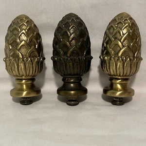 Brass Color Metal Finials Pineapple Artichoke Lamp Curtain Rod Finial - Picture 1 of 10