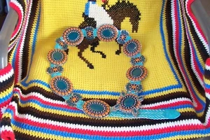 Heavy XL Southwestern Colorful Enamel Silver Rodeo Cowgirl Western Concho Belt - Picture 1 of 17