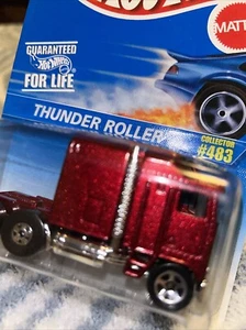 🔥🔥🔥Hot Wheels Thunder Roller Burgundy Collector #483 🔥🔥🔥 - Bild 1 von 16