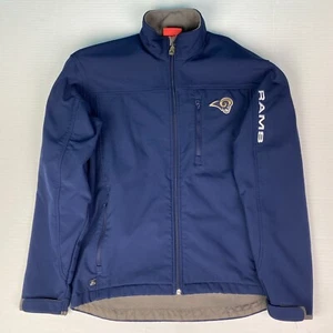 NFL Los Angeles Rams Men Medium Jacket Coat Blue Gray Logo Football Winter Warm - Picture 1 of 9