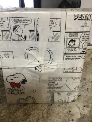 Juego de sábanas PB Kids Peanuts Snoopy Valentine Twin/TWIN XL, corazones, Charlie Brown Foto 1 de 2