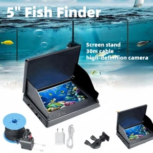 Fish Finder Camera 5" IPS HD Underwater Camera Monitor Fishing Camera w/30m line - Picture 1 of 15