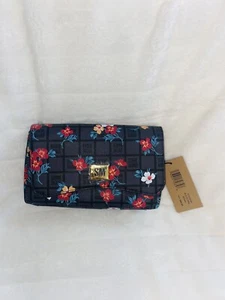NWT Steve Madden Btory Black and Floral Logo Bag Crossbody with Gold Chain - Picture 1 of 6