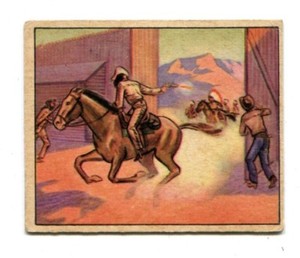 1949 Bowman Wild West Card #D-14 In The Nick Of Time Ex 48505