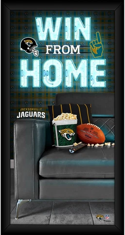 Jacksonville Jaguars Framed 10" x 20" Win From Home Collage Cover