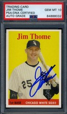 Jim Thome Gem Mint 10 PSA DNA Signed 2007 Topps Heritage Autograph