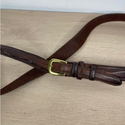 Cinturón Ranger Cabela's Marrón Cuero Genuino Doble Lazo 44 Foto 1 de 4