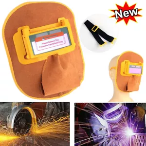 Solar Auto Darkening Filter Lens Welder Leather Hood Welding Helmet Mask NEW - Picture 1 of 12