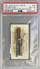 1901 WD & HO Wills Locomotives & Rolling Stock #34 LOCOMOTIVE, PENN… PSA 4 VG-EX