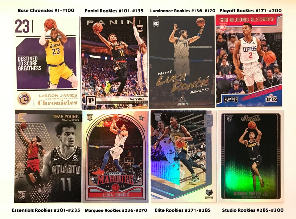2018-19 Chronicles Basketball Base and Rookie #1-#300 Doncic/Young (You Pick) - Image 1 of 1