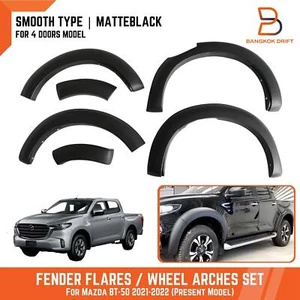 Matteblack Smooth 6" Fender Flares Arches for MAZDA BT-50 TF 2021-2023 UTE - Picture 1 of 10