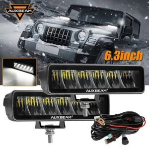 Lámpara antiniebla de conducción AUXBEAM 2X 6 pulgadas tira cuadrada LED luz de trabajo 4x4 para Chevy - Imagen 1 de 12