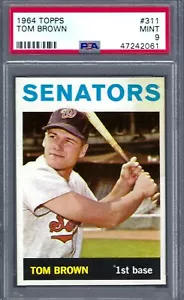 1964 Topps #311 PSA 9 Tom Brown Senators 311 - Bild 1 von 2