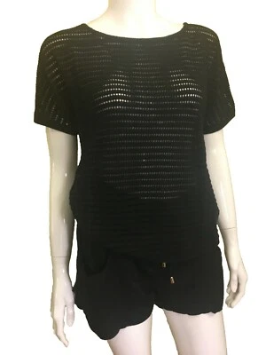 Camisa La Perla Algodón Loungewear Nueva Con Etiquetas Negra Talla 8/Med Foto 1 de 2