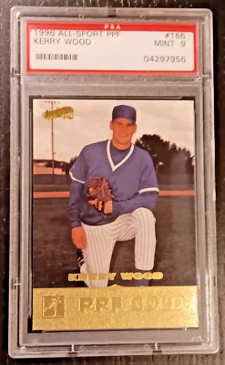 1996 All Sport PPF Gold Kerry Wood Rookie #166  PSA Mint 9 - Image 1 of 2